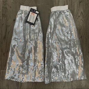 Silver Sequin Leg Warmers disco go-go dancer